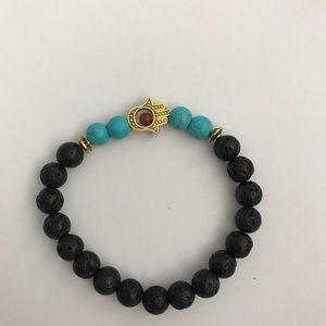 Lava Rock Hands Bracelet